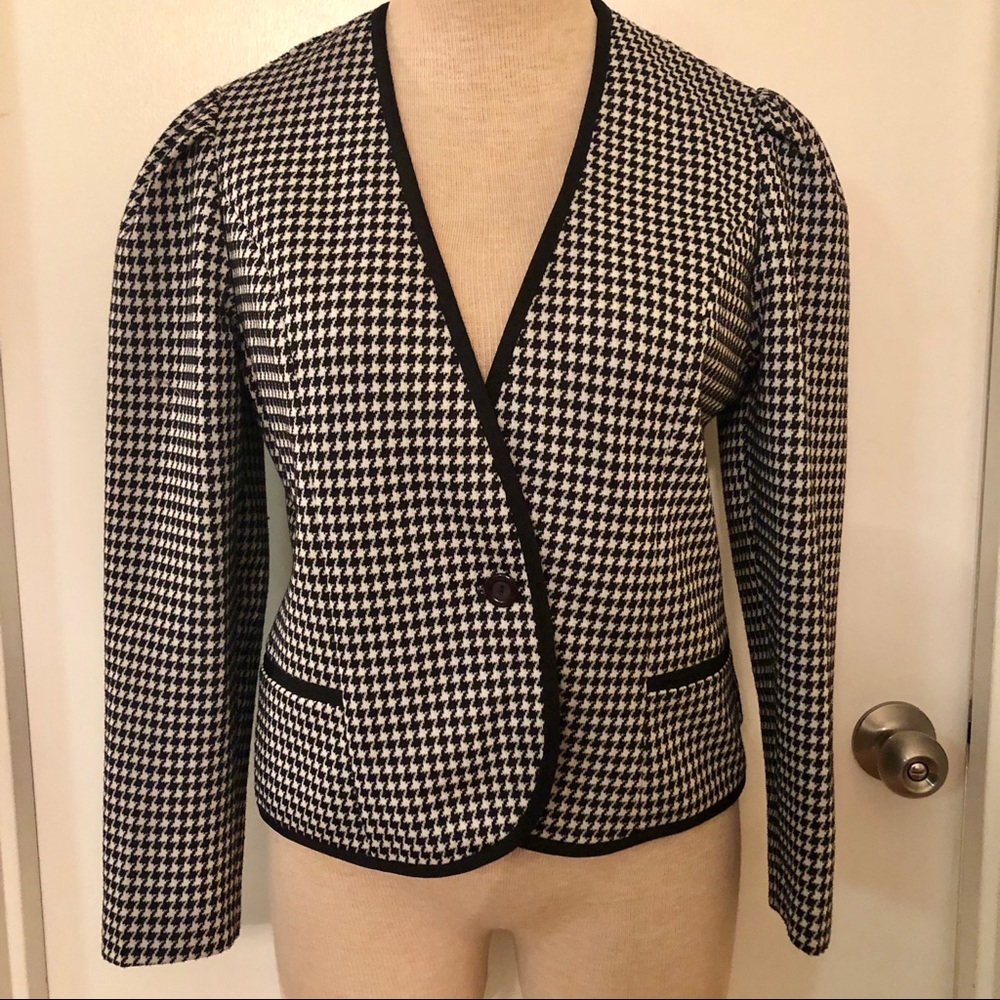 Marty Gutamoor Houndstooth Jacket - Size 6P